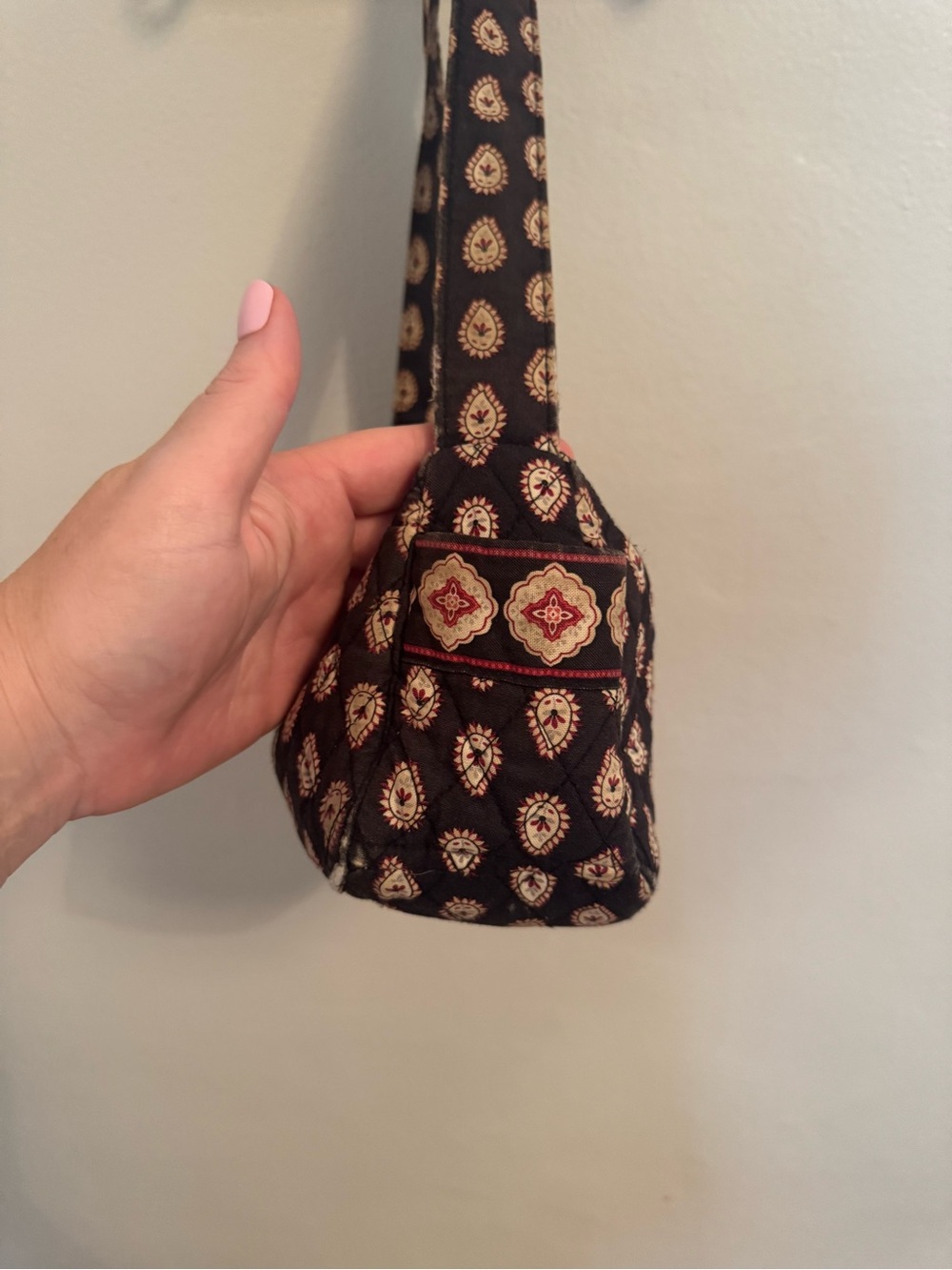 Vintage Vera Bradley Black Paisley Teardrop Shoulder bag- Retired 2002 - Picture 3 of 8